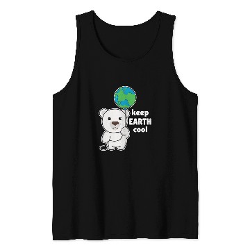 Discover Funny Bear Polar Bear With Earth Climate Protection keeps earth cool Cute Bears Tank Tops
