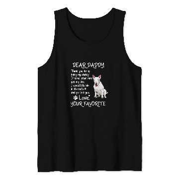 Discover Dear Daddy Bull Terrier Dog Dad Fathers Day 144 Tank Tops