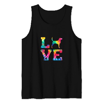 Discover Love English Foxhound Tie Dye Dog Mom Dad Tank Tops