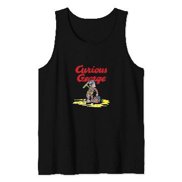 Discover curious george window cleaner portrait logo Tank Tops