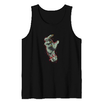 Discover Cool Zombie Hand Blood Splattered Flesh Eating Scary Tank Tops