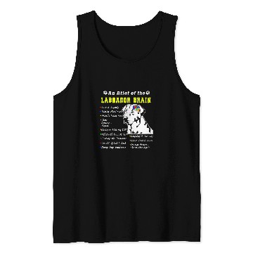 Discover Labrador Lab Dog Labrador Brain Black Yellow Chocolate Lab Tank Tops