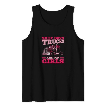 Discover Trucker Gifts Tractor Trailer 18 Wheeler Trucks For Girls Tank Tops