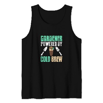 Discover Gardener Powered By Cold Brew Cool vintages Present Gift Tank Tops