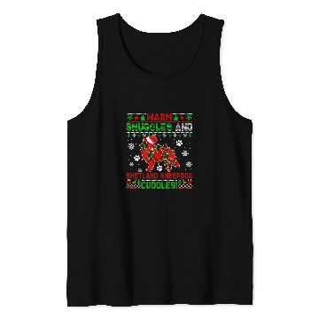 Discover Dog Shetland Warm Snuggles Shetland Sheepdog Cuddles Red Plaid Santa Dog Tank Tops