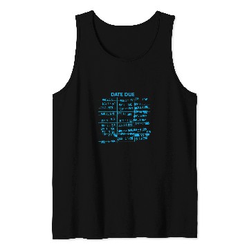Discover Reading Book Library Due Date Cards Stamp Book Return Librarian Date Due Reader Tank Tops