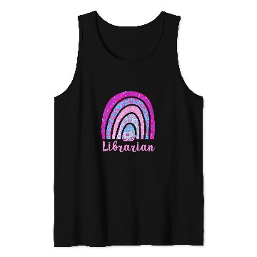 Discover Reading Book Leopard Rainbow With Books School Librarian Reader Tank Tops