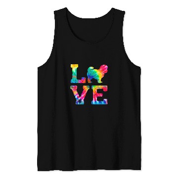 Discover Love Peekapoo Tie Dye Dog Mom Dad Tank Tops