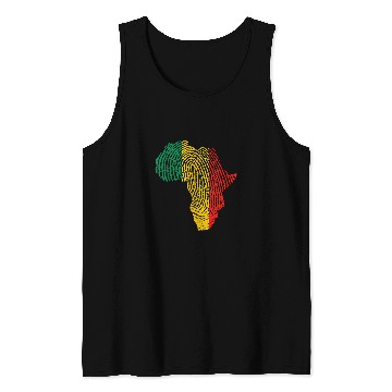 Discover Pan African Flag Fingerprint Black History Month Proud Tank Tops
