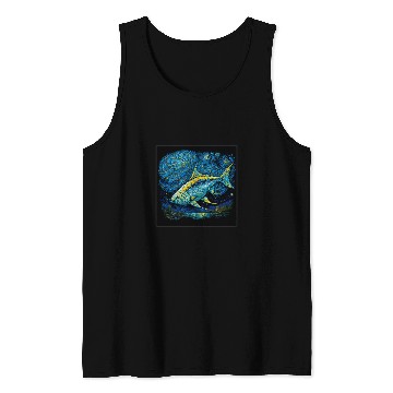 Discover Surrealism Starry Night Jack Crevalle Tank Tops