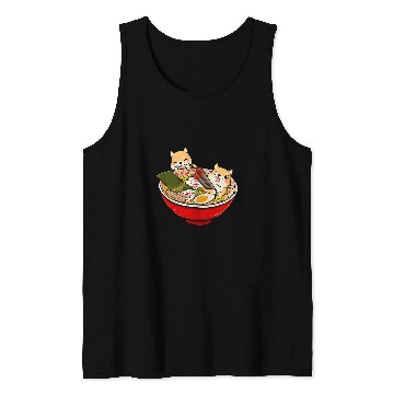 Discover Dog Shiba Inu Funny Shiba Inu Ramen Bowl Japanese Kawaii Dog Mom Gift Tank Tops