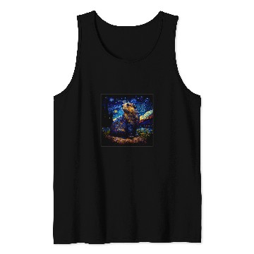 Discover Surrealism Starry Night Marmot Tank Tops