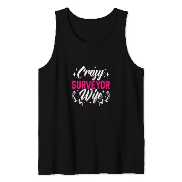 Discover crazys Surveyor Wife Survey Surveying 2 Tank Tops