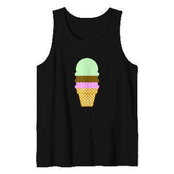 Discover Chocolate Strawberry Mint Ice Cream Cone Tank Tops