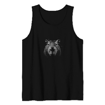 Discover capybaras Drawing Realistic Water Pig Animal Face Tank Tops