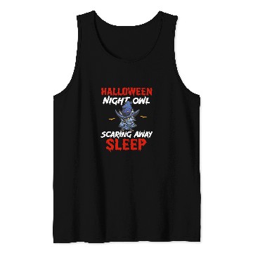Discover Halloween Night Shift Worker Graveyard Duty Spooky Tank Tops