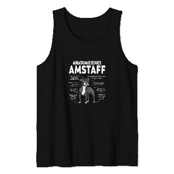 Discover Dog Staffordshire Anatomy of an Amstaff American Staffordshire Terrier 3 Tank Tops