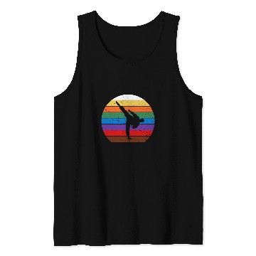 Discover Karate Bel Karate Silhouette Martial Arts Tank Tops