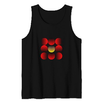 Discover Geometric 3 D Graphic 390 with Red Moon Tank Tops