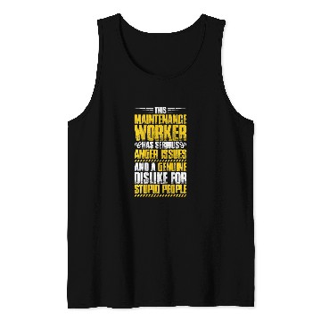 Discover Handyman Technician Anger Issues Maintenance Worker Tank Tops