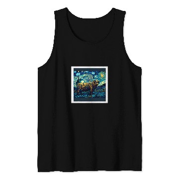 Discover Surrealism Starry Night Yak Tank Tops