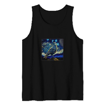 Discover Surrealism Starry Night Mockingbird Tank Tops