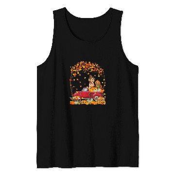 Discover Poodles Autumn Fall Pumpkin Truck Mappe Thanksgiving321 Poodle dog Tank Tops