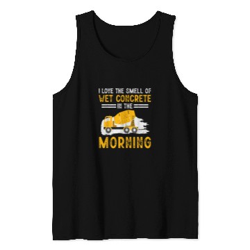 Discover Cement Mixer Construction Worker Construction Site 1 Tank Tops