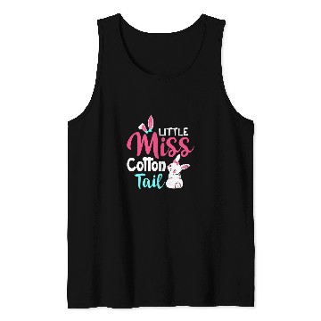 Discover Rabbits Little Miss Cotton Tail Easter Day Easter Bunny Funny Tank Tops