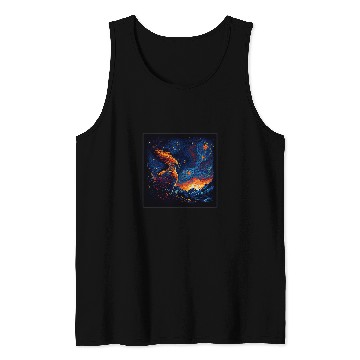 Discover Surrealism Starry Night Phoenix Bird 1 Tank Tops