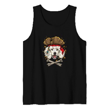 Discover Poodles Pirate Jolly Roger Flag Crossbones Pet Dog Lover Poodle dog Tank Tops