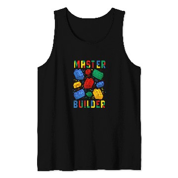 Discover Brick Builder Funny Blocks Master Builder 2 Tank Tops