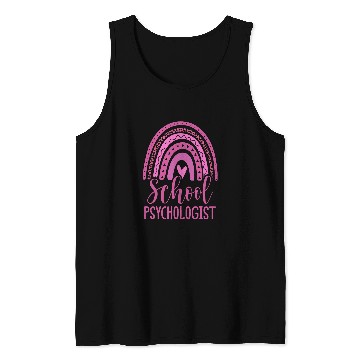 Discover Leopard Boho Rainbow Back To School Psychologist Apparel 2 Tank Tops