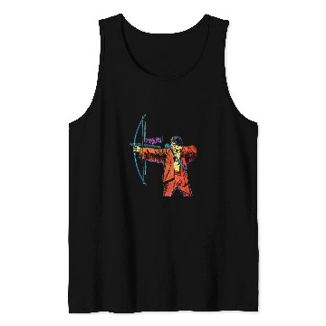 Discover Cool American Indian Warrior With Arrow Old West Comic Tank Tops