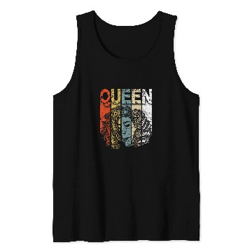 Discover Black Women Queen Juneteenth Black History Month BLM Melanin Tank Tops