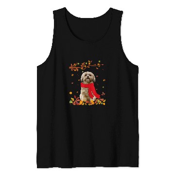 Discover Funny Dog Lover Cool Shih Tzu Autumn Thanksgiving Tank Tops