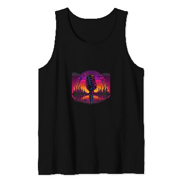 Discover Retro Aesthetic karaoke microphone Singer Tank Tops