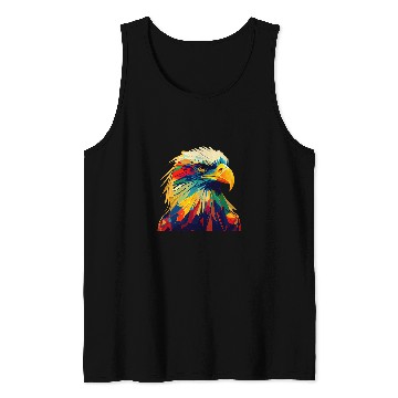 Discover American Bald Eagle Design Colorful Pop Art Bald Eagle Lover Tank Tops