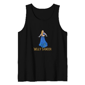 Discover Belly Dance Art blue belly dance Tank Tops