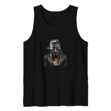 Discover Black Pit Bull Rapper as Hip Hop Artist Dog Tank Tops