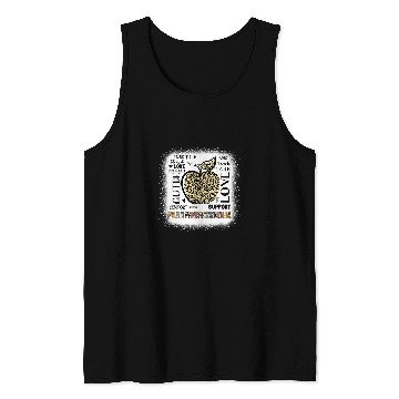 Discover Teacher Job Boho Leopard Apple Paraprofessional Welcome Back To School Tank Tops