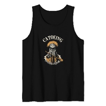 Discover Catoeing Cat Canoeing in River Canoe Tank Tops