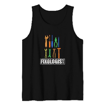 Discover Woodworking Fixologist Cool Handyman Tools Art Carpenter Tank Tops