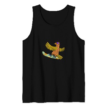 Discover Skiing Ski Bird Whisperer Snowboarding Snow Winter Sport Ice Snowboard Tank Tops