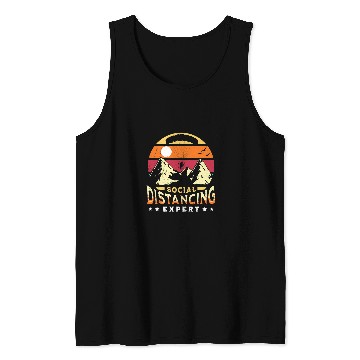 Discover Skydiving Gift Social Distancing Expert Skydiving Funny vintages Skydiver Tank Tops