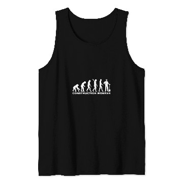 Discover Evolution construction worker Tank Tops