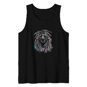 Discover Black Pit Bull Dog Dreadlocks Hippie Reggae Dreads Tank Tops