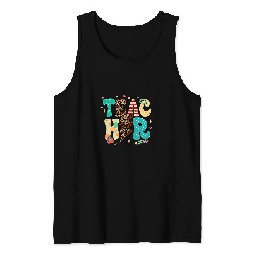 Discover Teacher Job Leopard Lighting Teacher Back To School Teacher Life Tank Tops