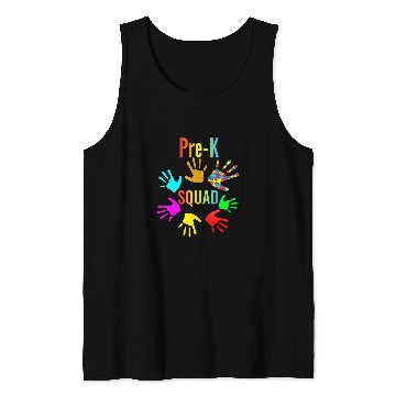 Discover PreK Squad Autism Teacher Back To School Tank Tops