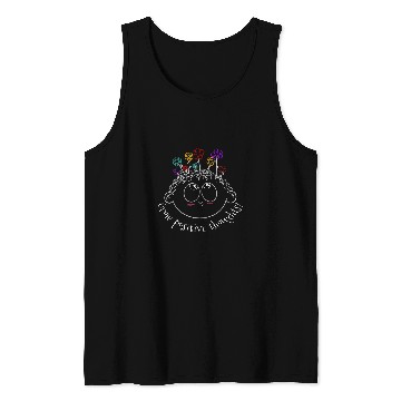 Discover Grow Positive Thoughts Cartoon Flowers Growth Mindset Tank Tops